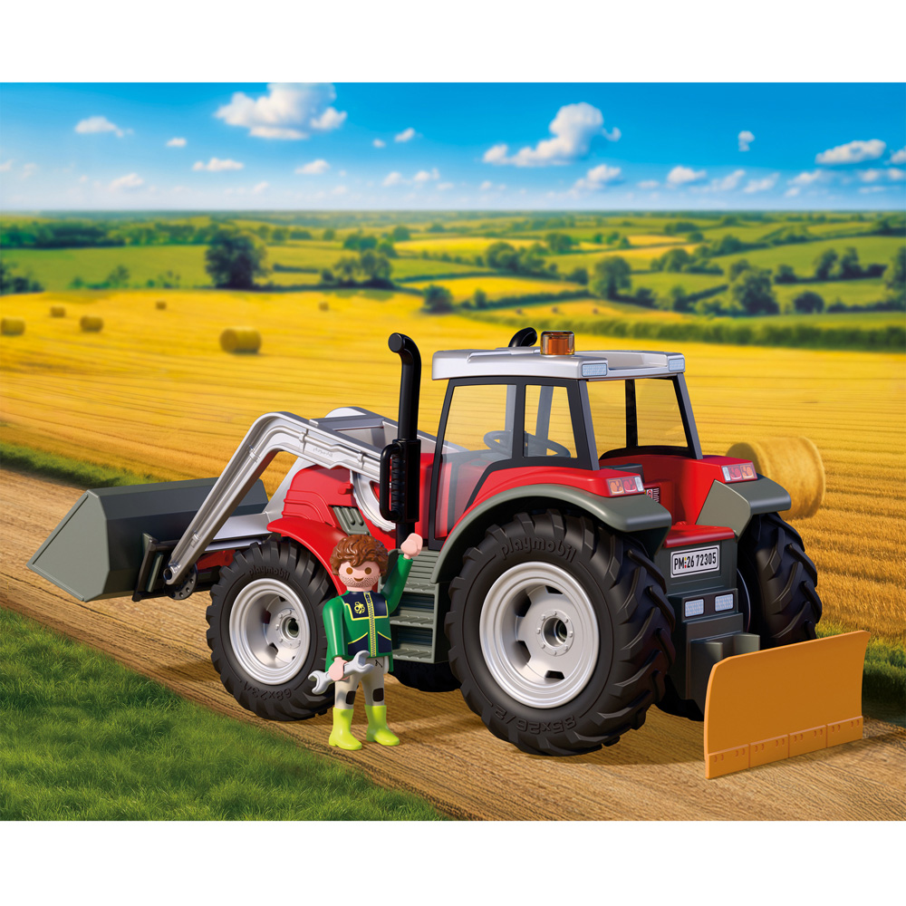 Playmobil Large Tractor with Hay Bales Playset Image 5