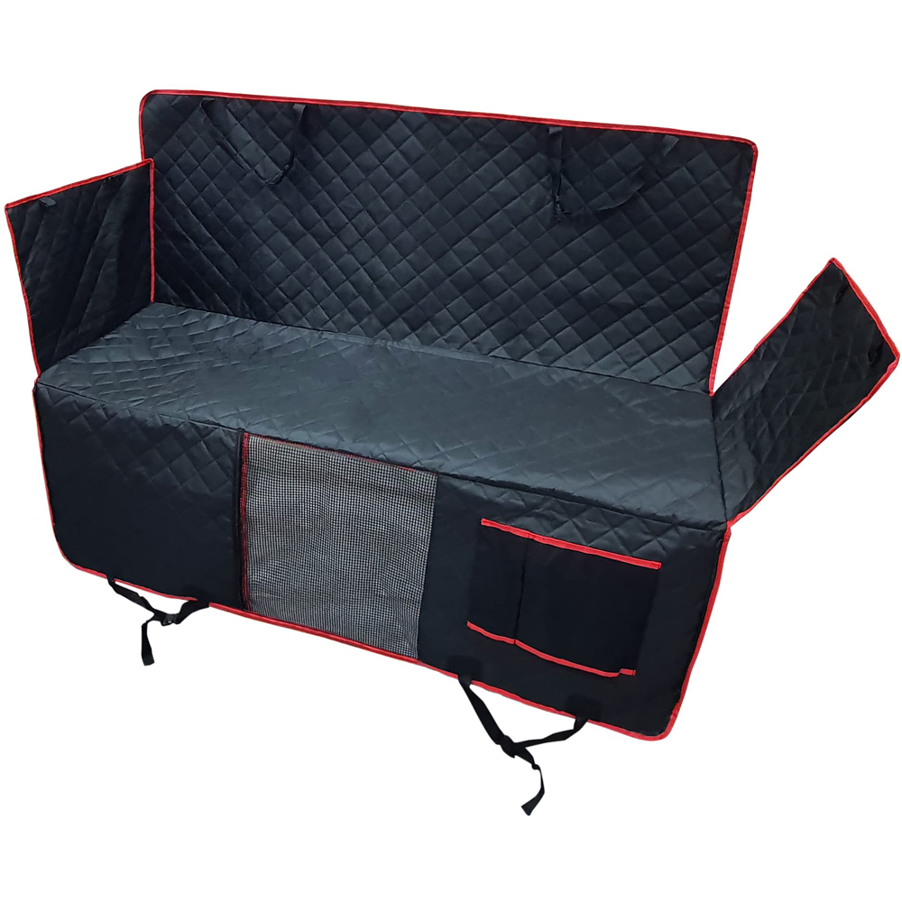 wilko Black and Red Waterproof Dog Car Seat Cover Wilko