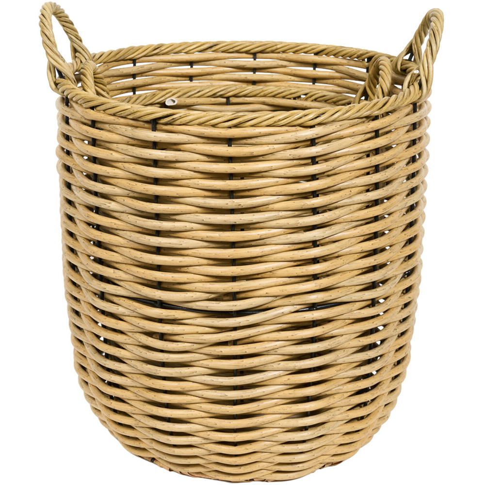 Set of 2 Rattan Baskets Natural Image 2