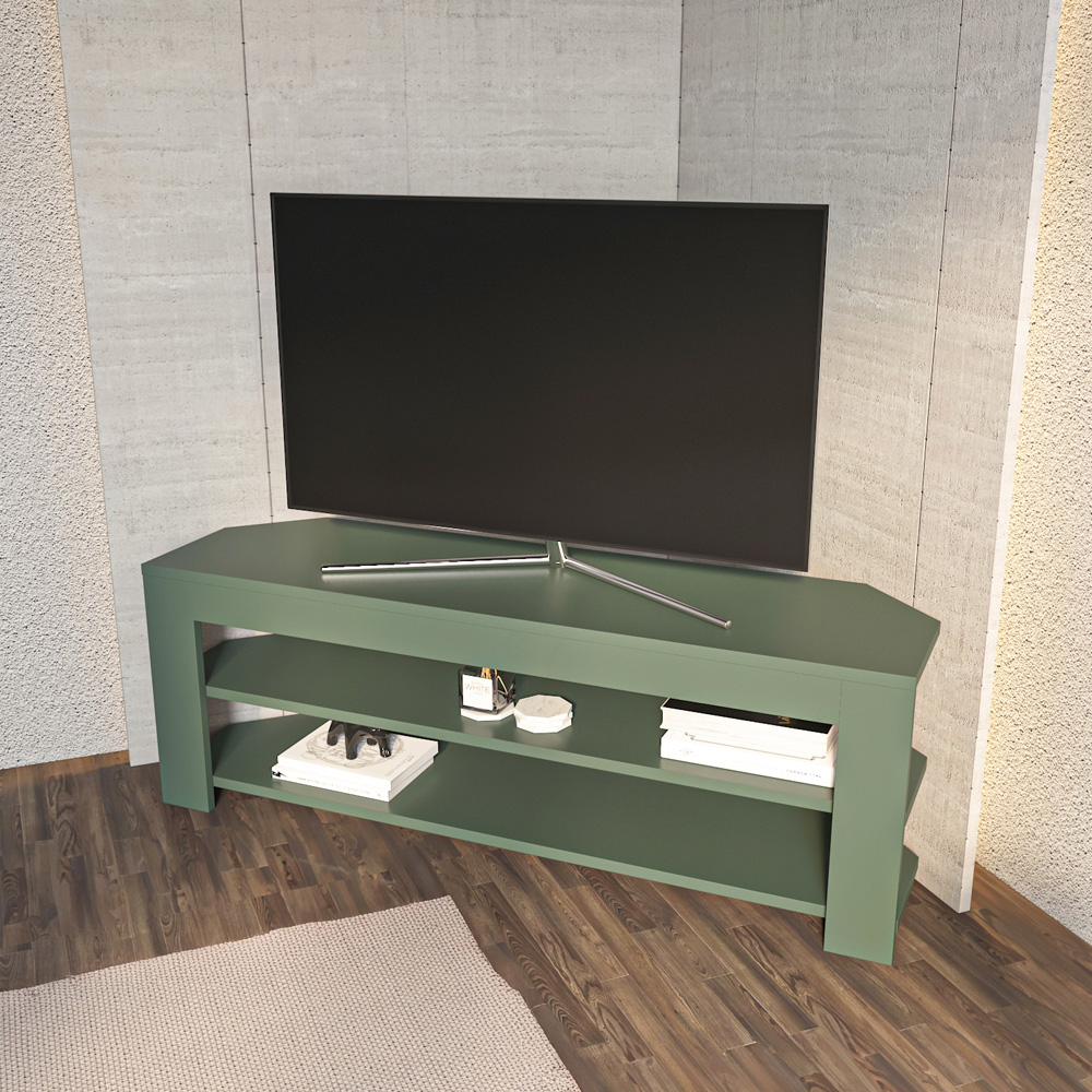 Decorotika Rita 2 Shelf Silva Corner TV Stand for 43 inch TV Image 3