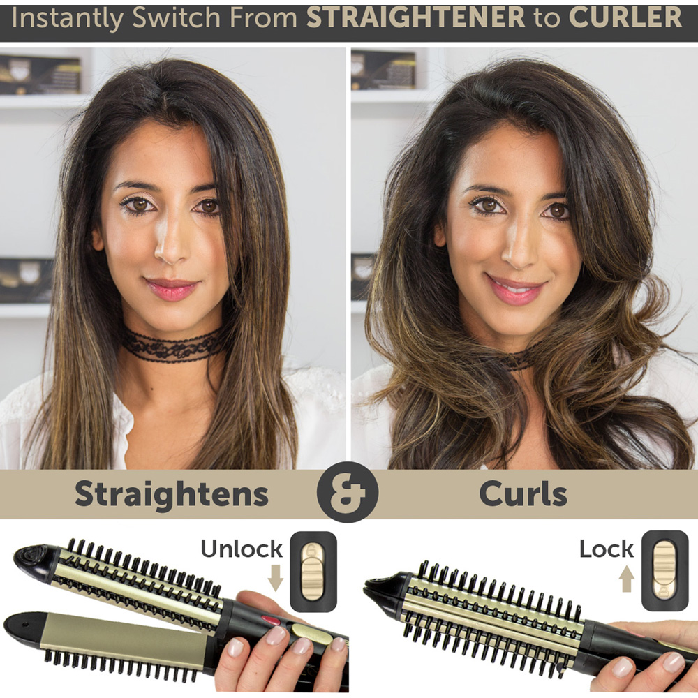Bauer Professional TourmaPro Black Duo Styler Hair Straighteners Image 4