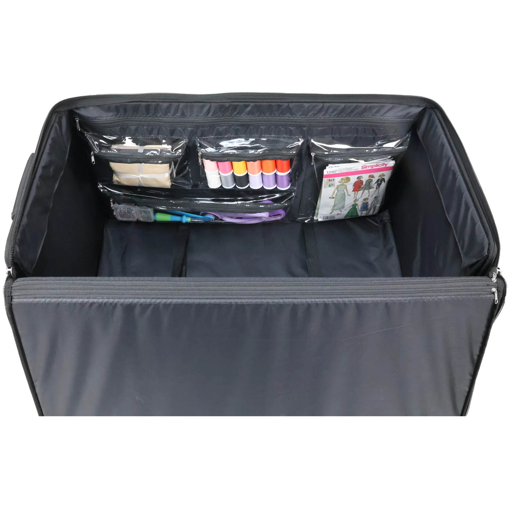 Everything Mary EVM14451-1 Jumbo Floral Collapsible Rolling Sewing Machine Case 71 x 35 x 36cm Image 4