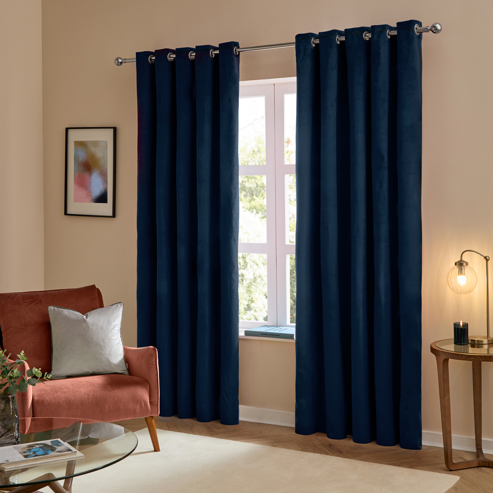 Furn The Ultimate Royal Velvet Fully Lined Eyelet Curtains 229 x 137cm Image 5