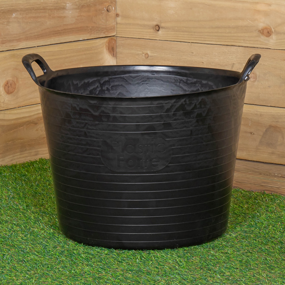 Samuel Alexander Black Plastic Bucket with Handles 42L Image 2