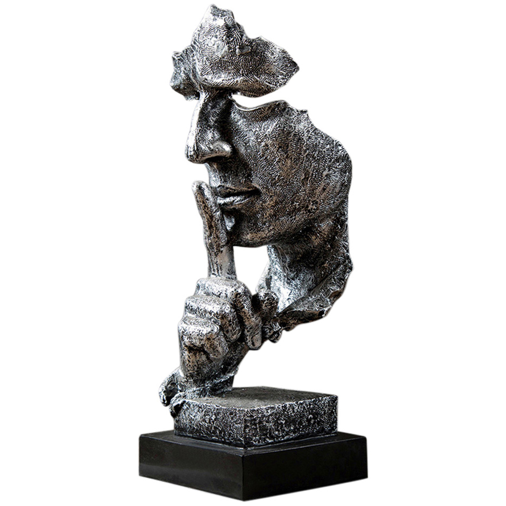 Living and Home Creative Silence is Golden Figurine Tabletop Decor Image 1
