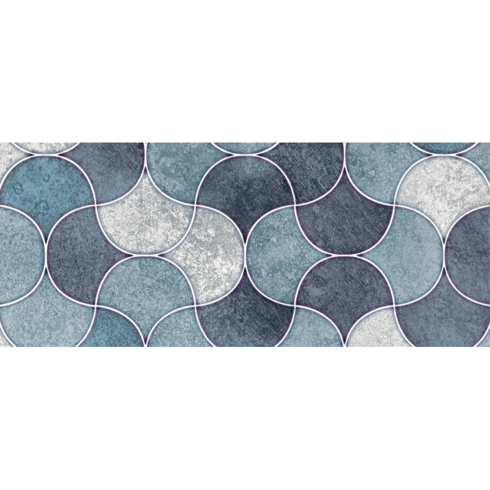 Wetwall Alloy Blue Scallop Splashback 600 x 250mm Image 2