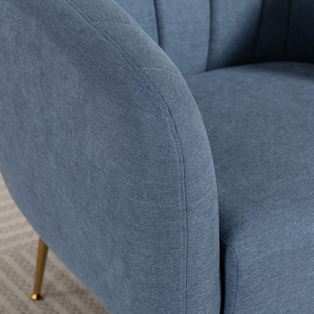 Artemis Home Stanton Light Denim Fabric Shell Accent Chair Image 2