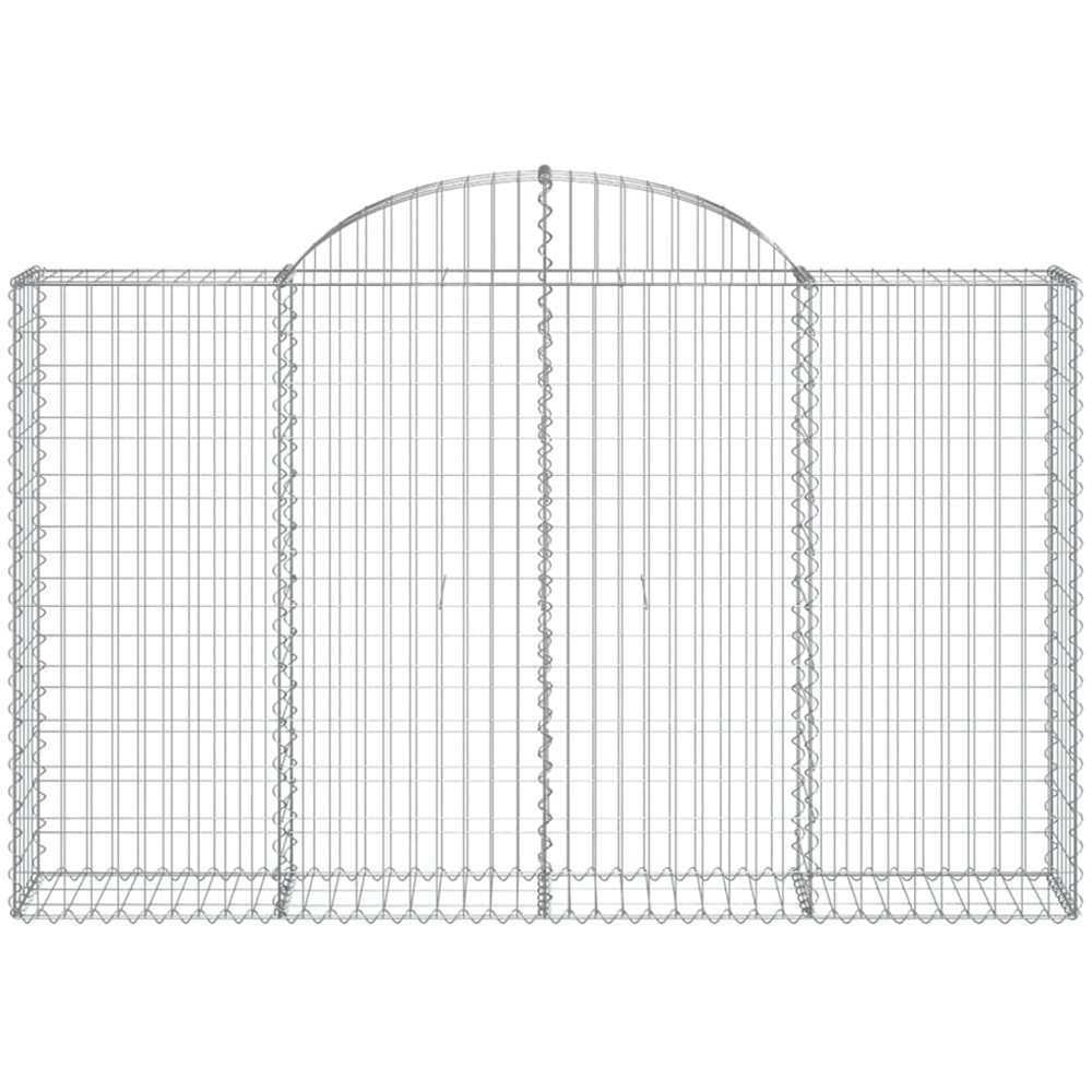 vidaXL Silver Galvanised Iron Arched Gabion Basket 200 x 30 x 120/140cm 13 Pack Image 4