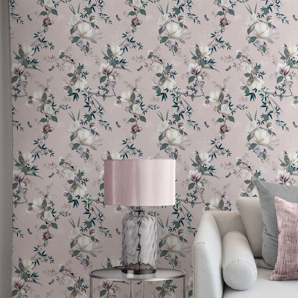 Lipsy Lotus Blush Wallpaper Wilko