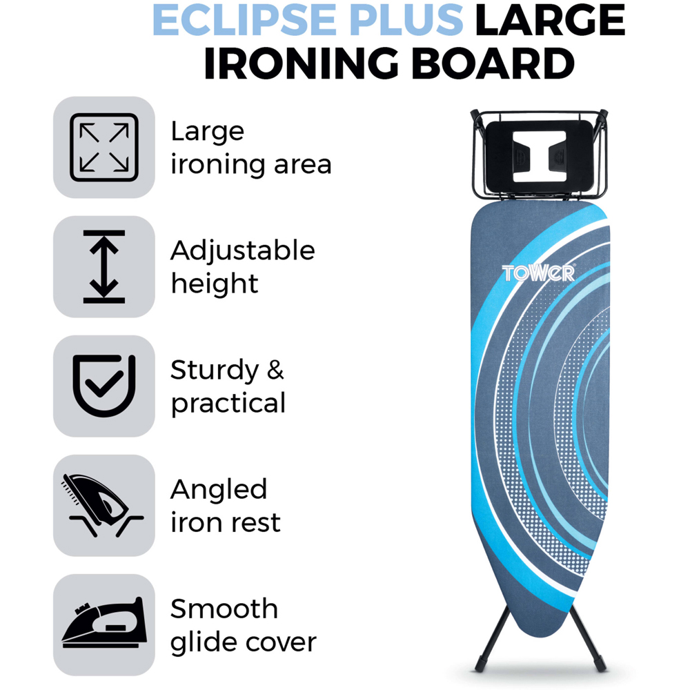 Tower Eclipse Plus Height Adjustable Large Ironing Board Image 4