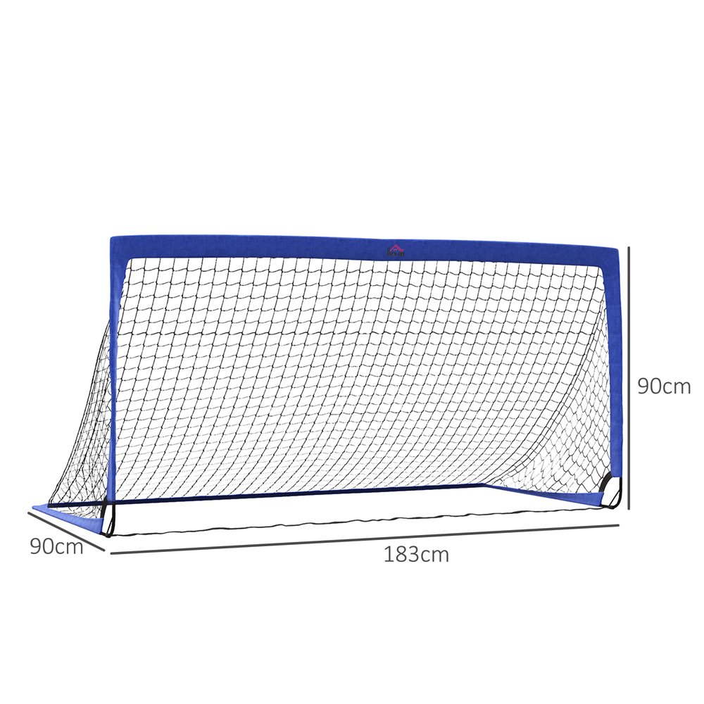 HOMCOM Blue Foldable Outdoor Football Goal with Carry Bag 6 x 3ft Image 9