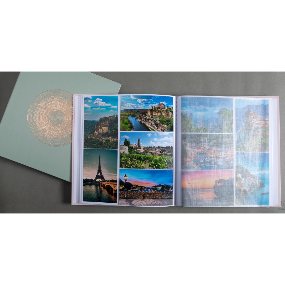 Exacompta Ellipse Green Rose Gold Infinity Design Photo Book Album 60 Pages 300 Photos Image 2