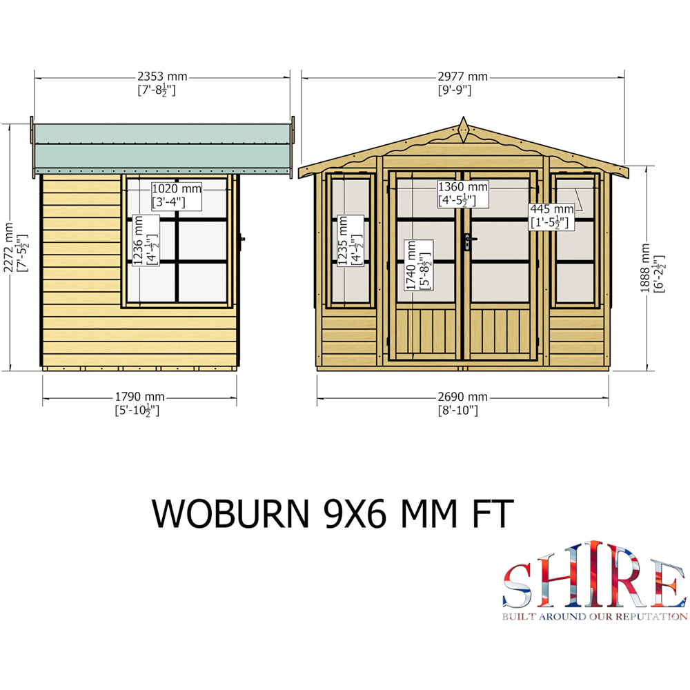 Shire Woburn 9 x 6ft Shiplap Garden Shed Image 9