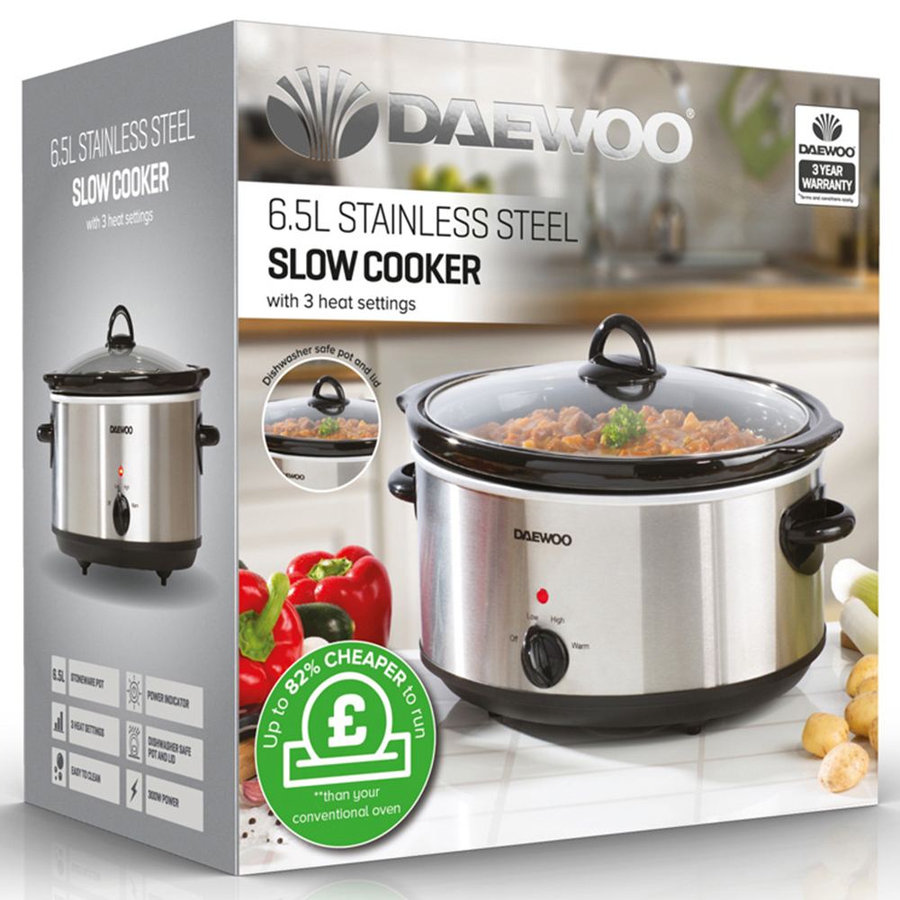 Daewoo Stainless Steel Slow Cooker 300W Image 6