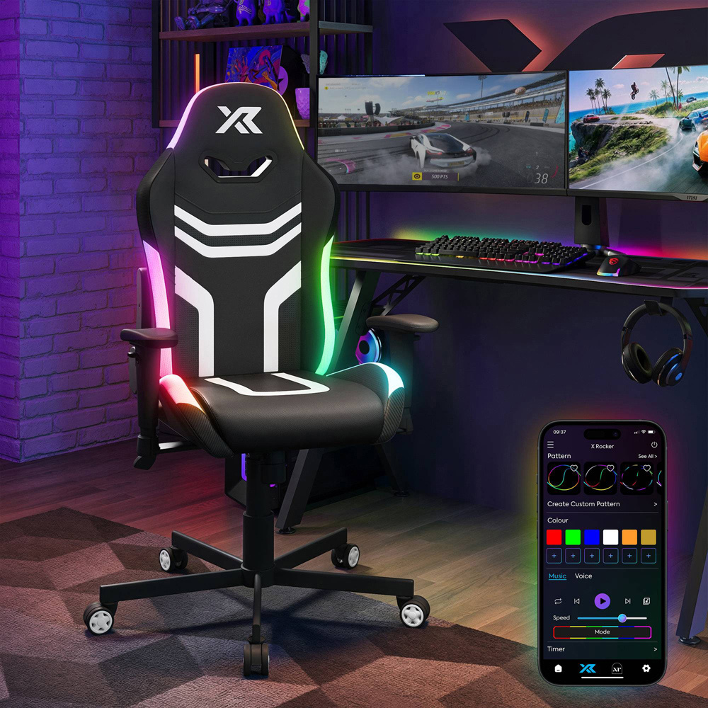 X Rocker Agility Black Compact RGB Office Gaming Chair Image 2