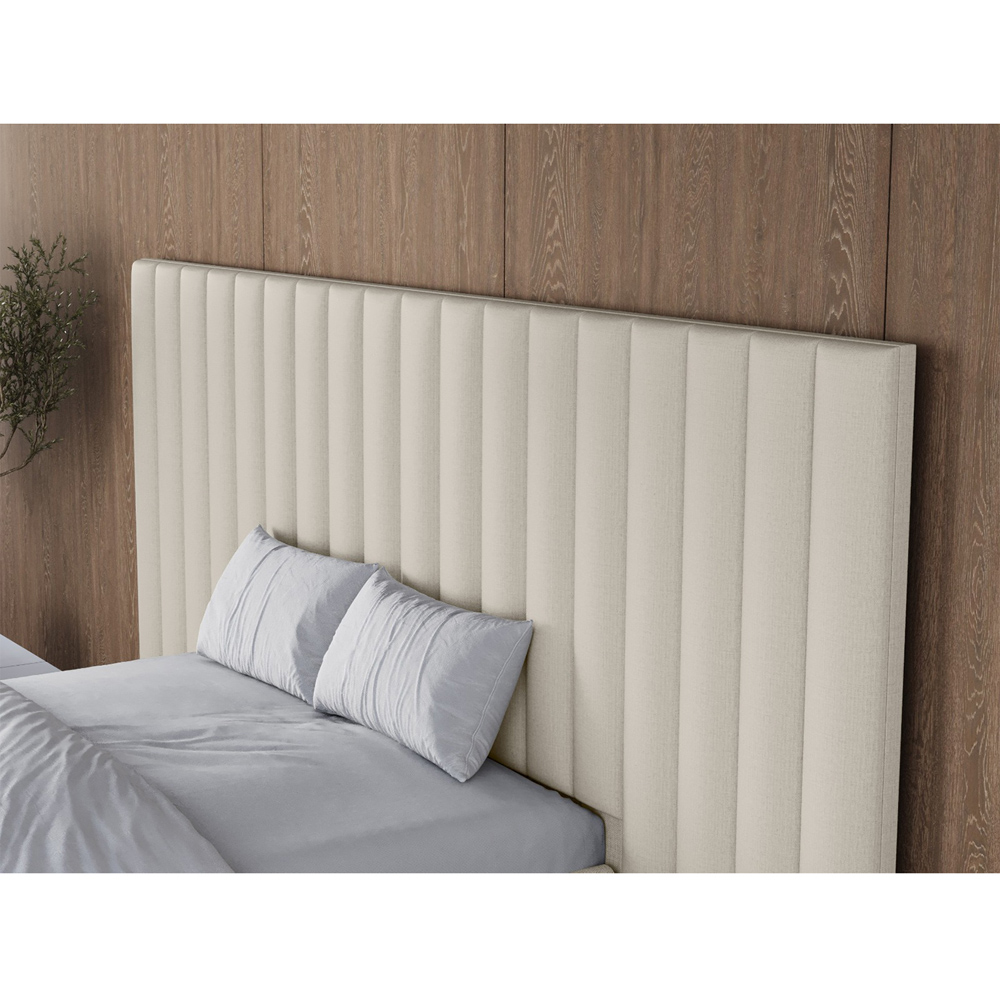 Flair Rosita King Size Cream Hotel Bed with Panelled Headboard Image 2