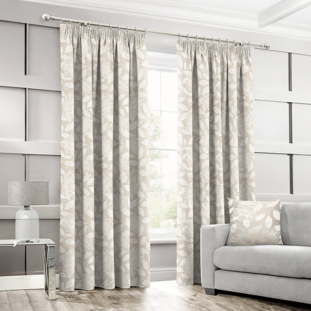 Intimates Serena Cream Tape Top Curtains 168 x 137cm Image 1