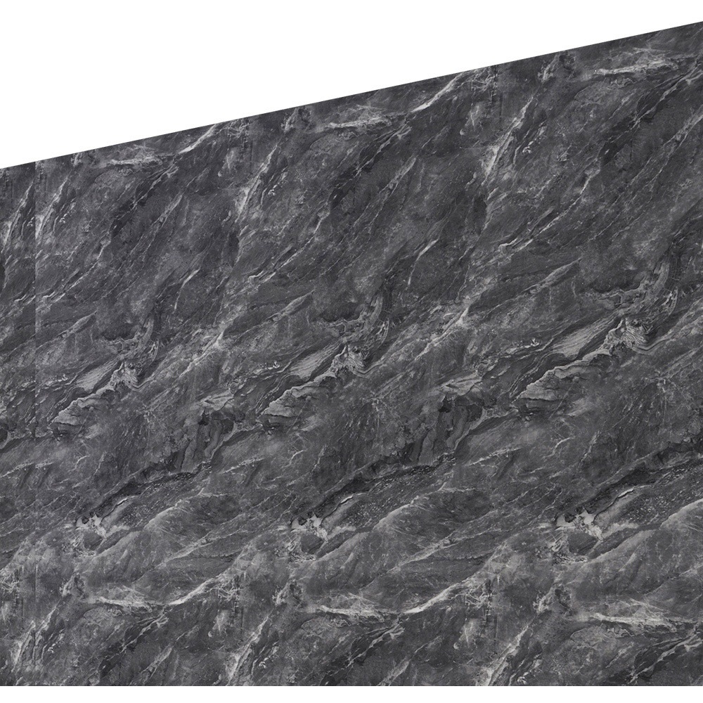 Living and Home Marble Pattern Dark Grey Self-Adhesive Marble Wall Tile Sticker Image 6