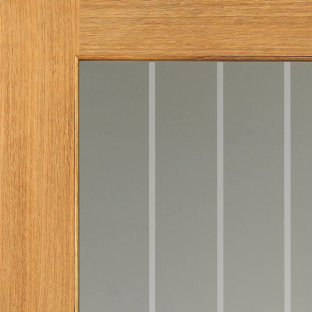 JB Kind Thames Cottage Oak 1 Light Finished Glazed Internal Door 204 x 626mm Image 3
