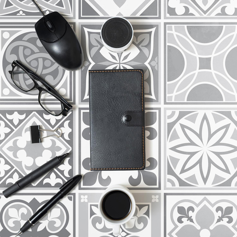 Walplus Purbeck Stone Grey Wall Tile Sticker 15 x 15cm 24 Pack Image 2