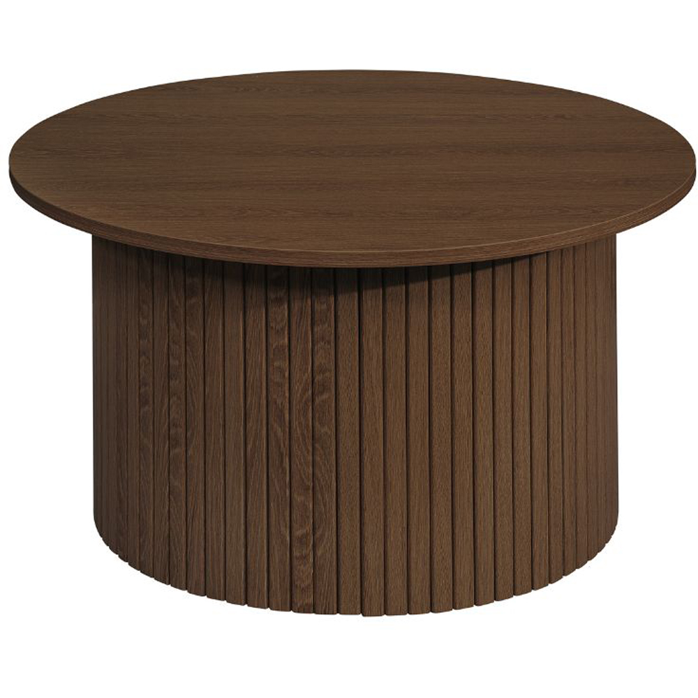 Birlea Axel Walnut Round Fluted Coffee Table Image 2