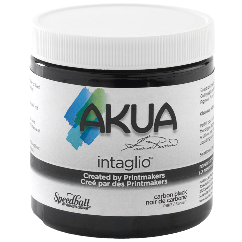 Speedball Akua Intaglio Carbon Black Water Based Printing Ink 236ml Image