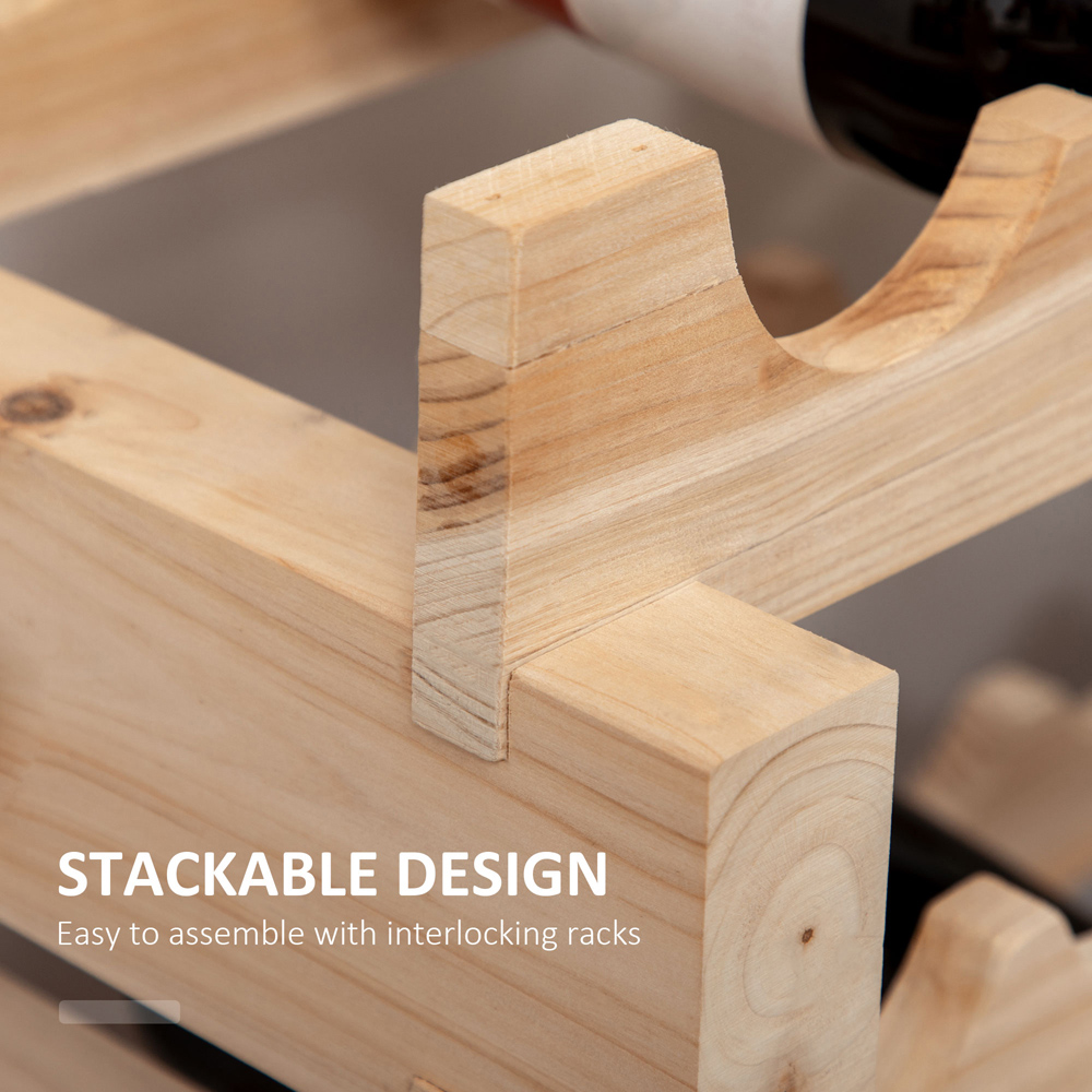 HOMCOM 3 Tier 36 Bottle Shelf Wine Rack Image 7