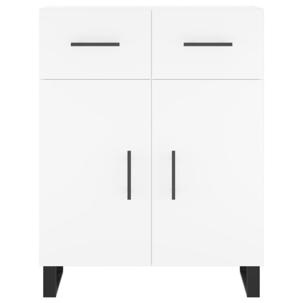 vidaXL 2 Door 2 Drawer 3 Shelf White Highboard Image 8