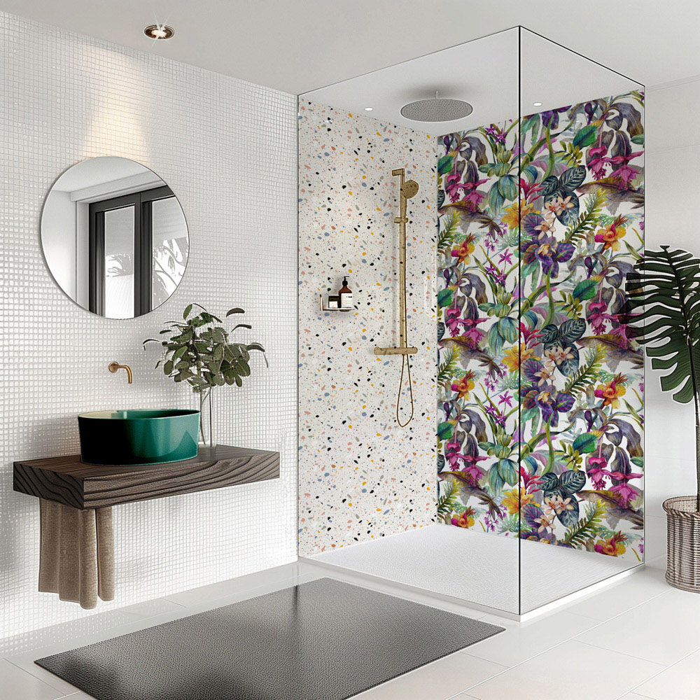 Splashbax Premium Artisan Floral Dream Di Bond Shower Panel 2400 x 800mm Image 6