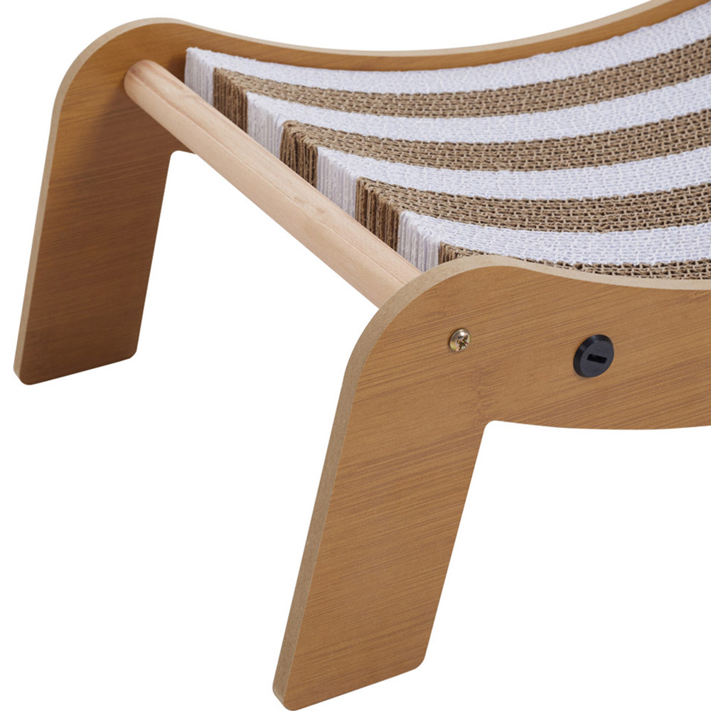 H&O Direct Cat Scratching Lounger Bed with Sisal Ball Image 4