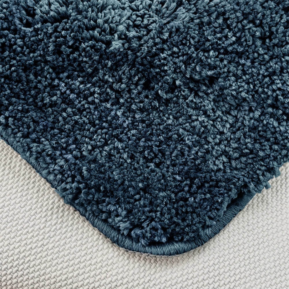 Velosso Linear Indigo Bath Mat Set Image 3