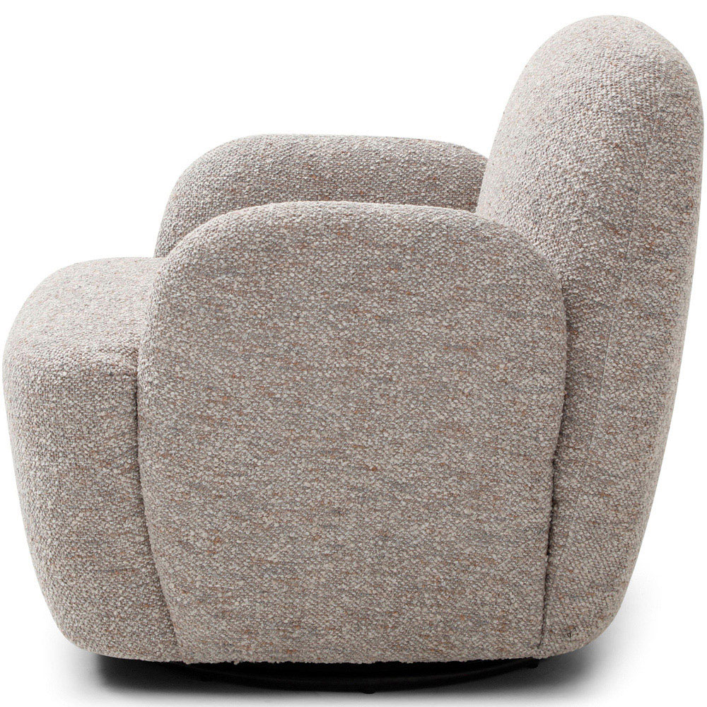 Mabel Natural Boucle Swivel Armchair Image 4