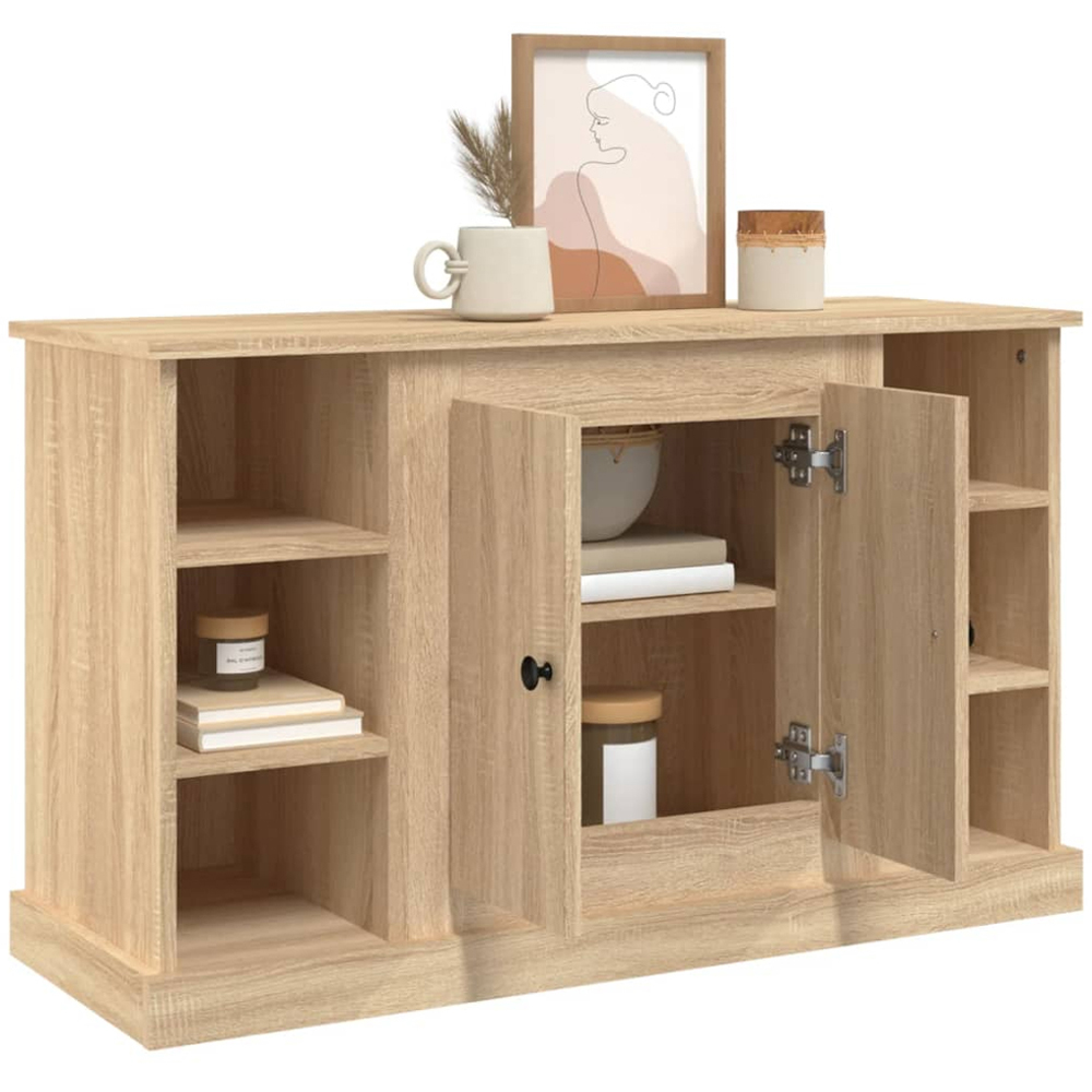 vidaXL 2 Door 6 Shelf Sonoma Oak Sideboard Image 5