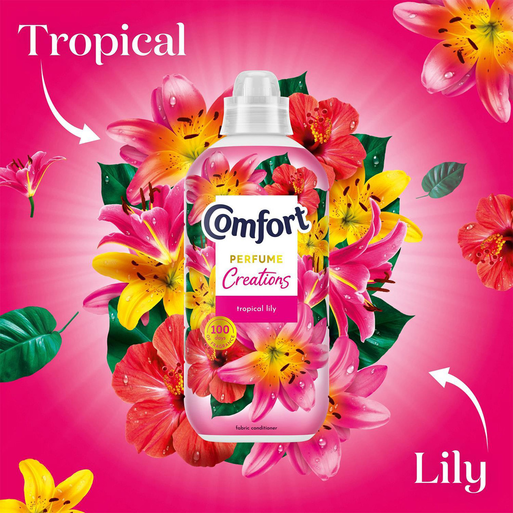 Comfort Perfume Creations Tropical Lily Fabric Conditioner 48 Washes 1.44L 6 Pack Image 8