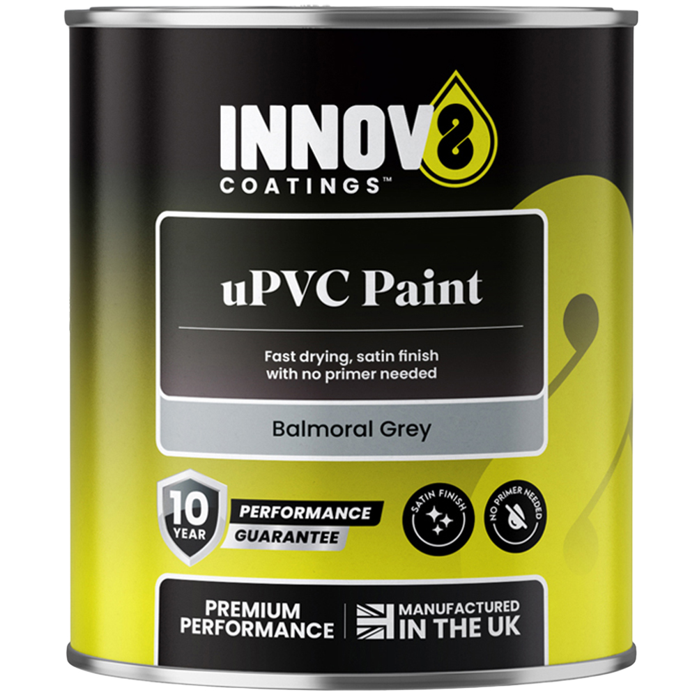 Innov8 Coatings Balmoral Grey Satin Finish uPVC Paint 750ml Image 2