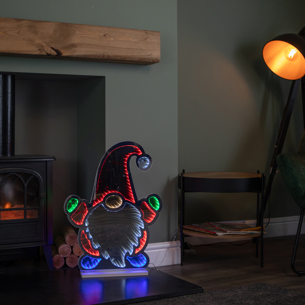 Samuel Alexander Multicolour LED Light Up Gnome Infinity Light Christmas Decoration 60cm Image 2