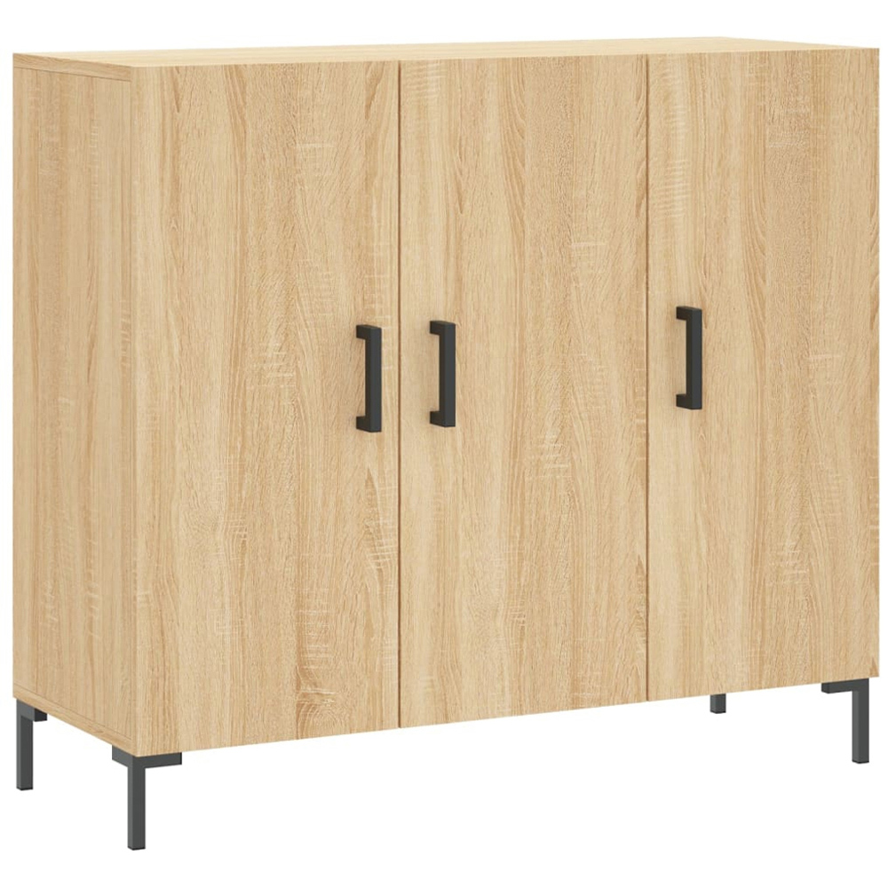 vidaXL 3 Door Sonoma Oak Sideboard Image 2