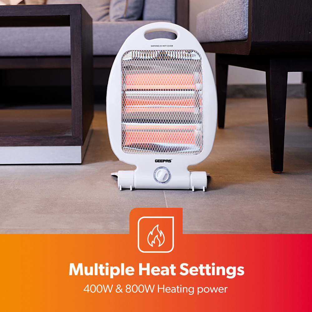 Geepas Quartz Energy Efficient Halogen Heater 800W Image 3