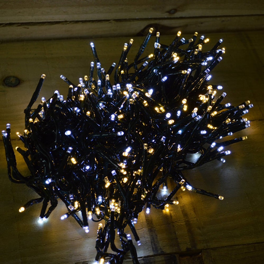 Premier ClusterBrights 480 Cool and Warm White LED Green Cable Cluster Light 6.2m Image 2