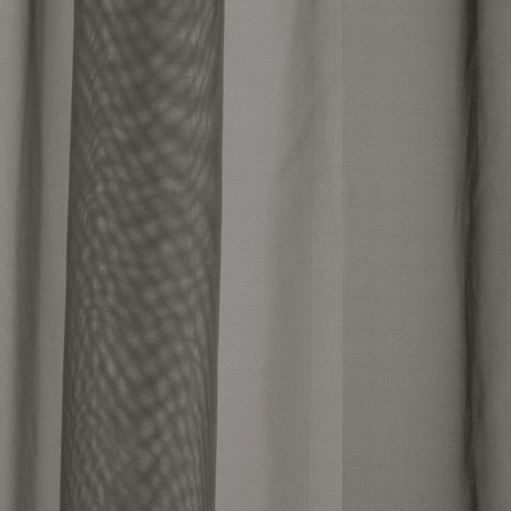 Tyrone Textiles Crystal Grey Plain Sheer Voile Panel Curtain 145 x 183cm Image 2