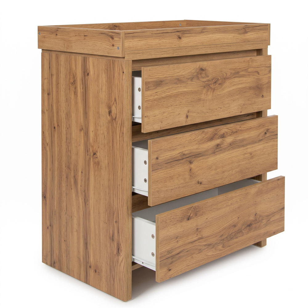 Shefa 880 3 Drawer Cremona Oak Kids Changing Unit Image 3