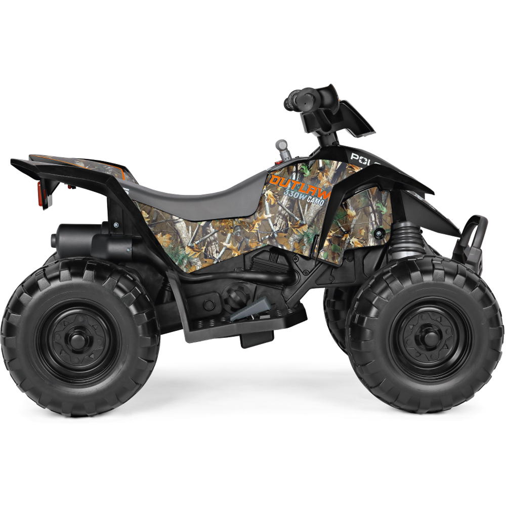 PEG Polaris Outlaw Kids Electric Ride-On Quad Bike with Lights and Sounds Camo 12V Image 5