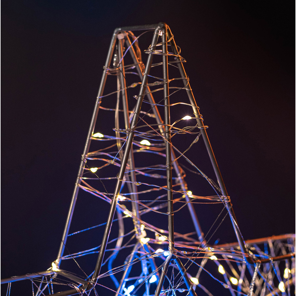 Samuel Alexander Double Star Silhouette LED Outdoor Christmas Decoration 55cm Image 3