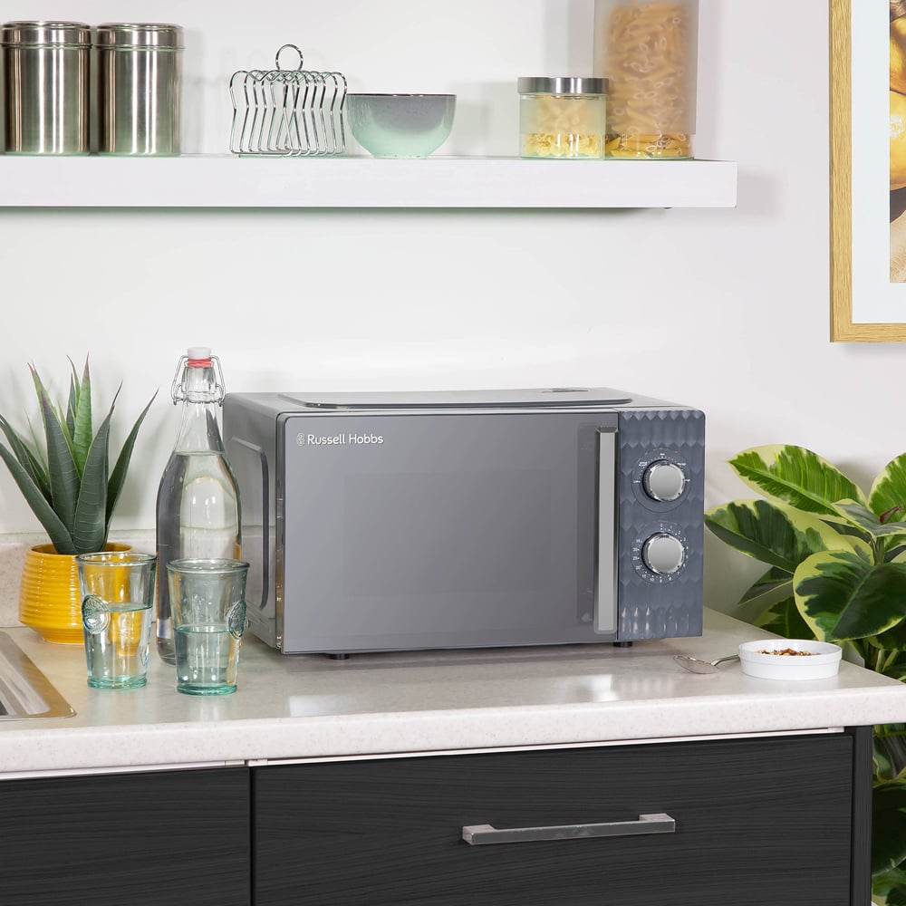 Russell Hobbs RHMM715G Grey Honeycomb 17L Microwave Image 2
