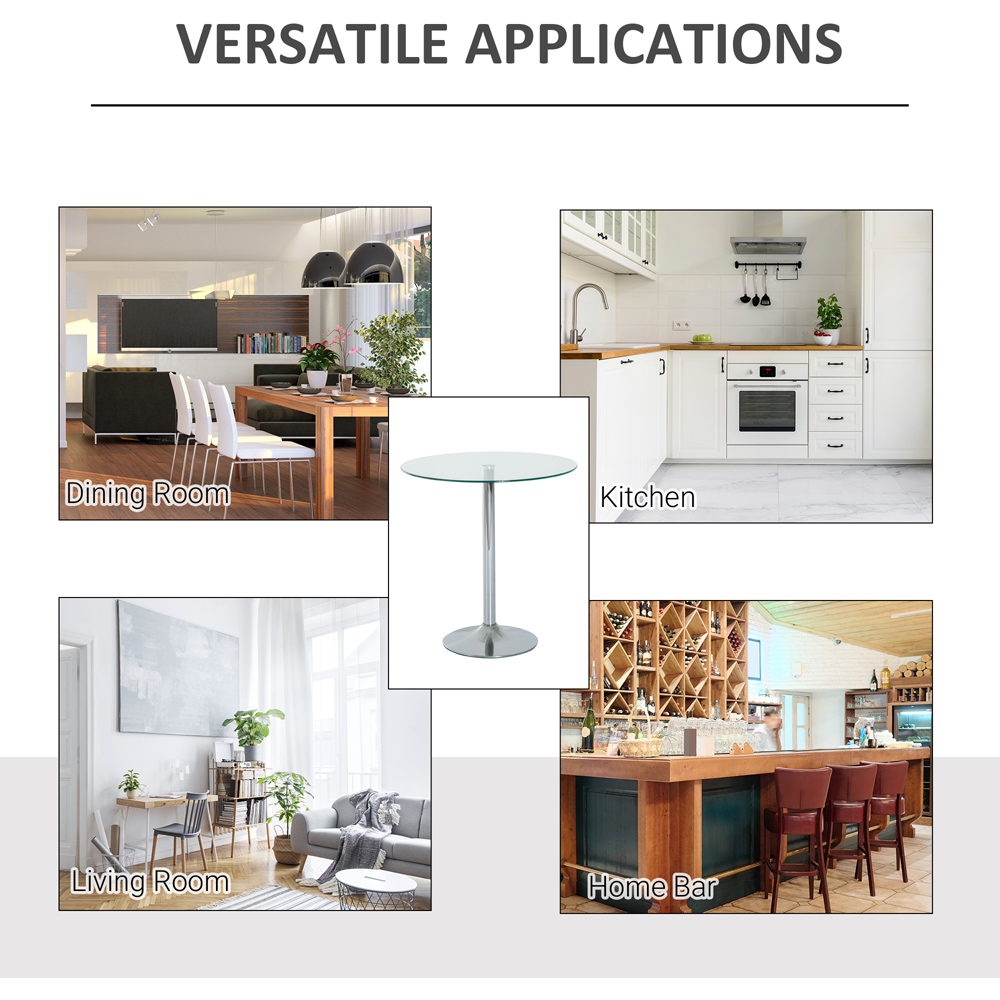 Portland 2 Seater Dining Table Glass Image 7