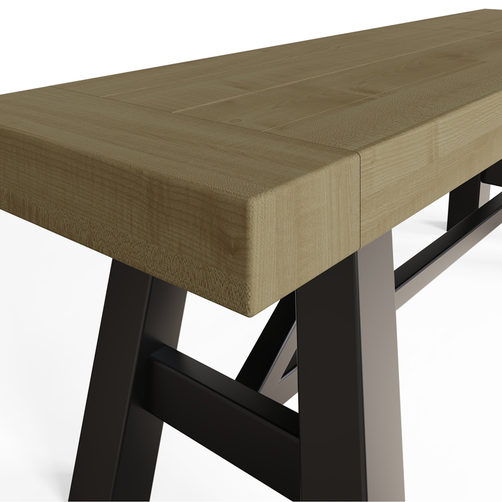 FWStyle Lowry Industrial Dining Bench Image 3