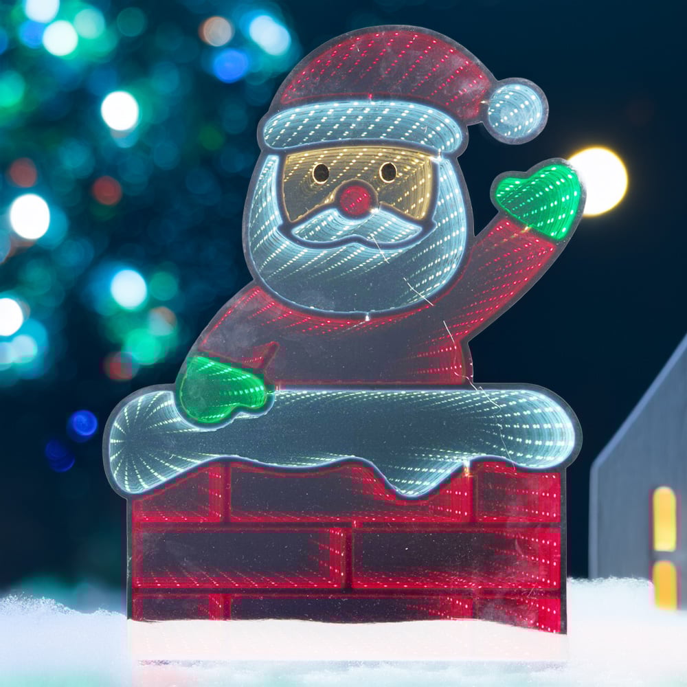 Standing Santa Infinity LightMulticolour Image 1