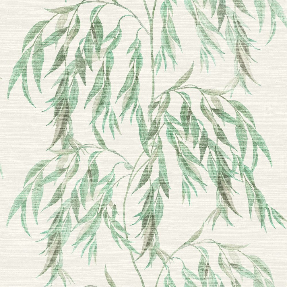 Arthouse Willow Tree White and Green Wallpaper Image 1