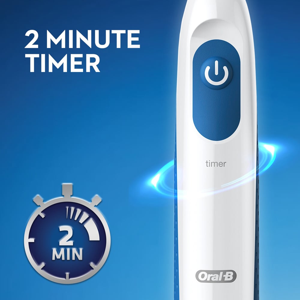 Oral-B Pro Battery White Precision Clean Power Toothbrush Image 4