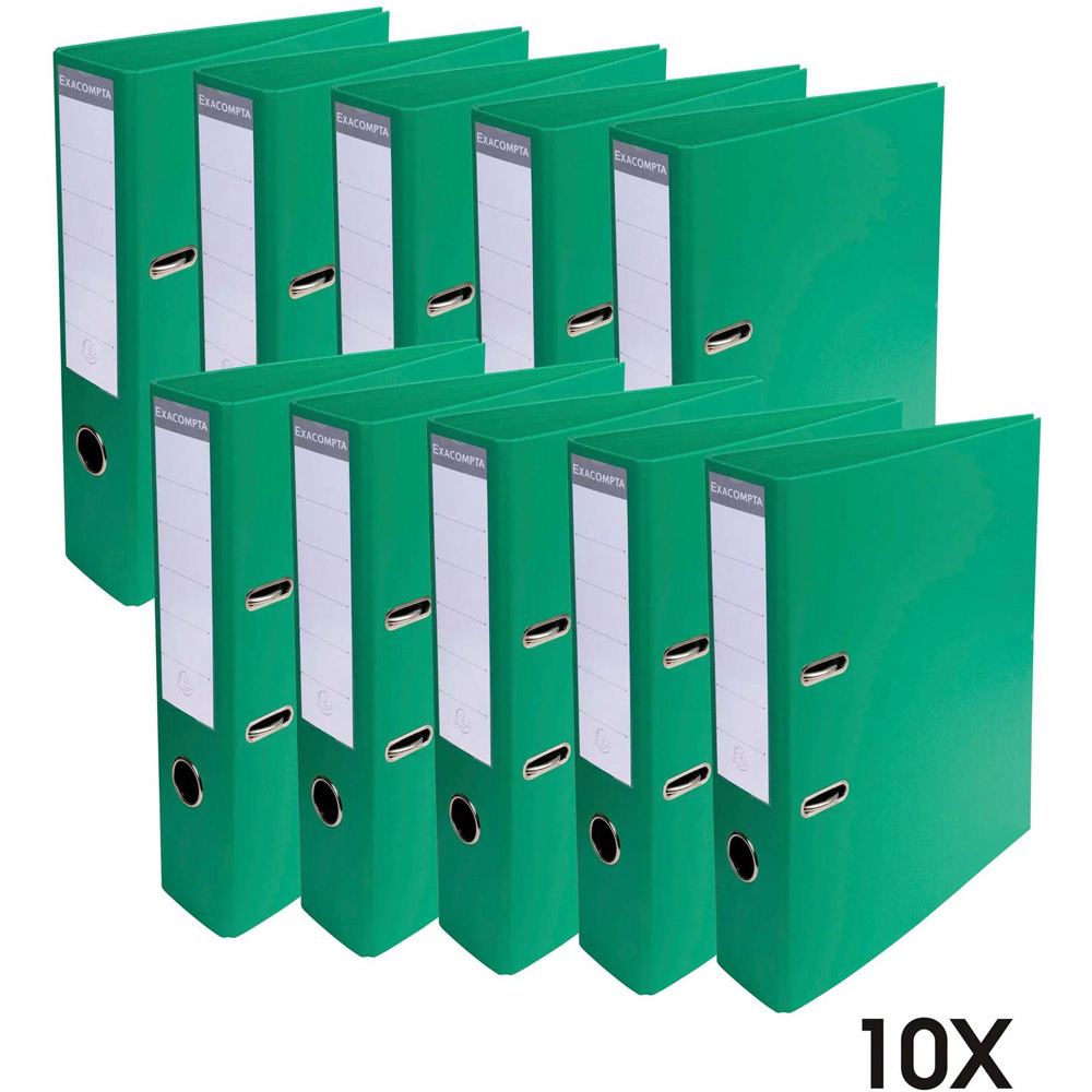 Exacompta PremTouch A4 Green PVC Level Arch File 10 Pack Image 7
